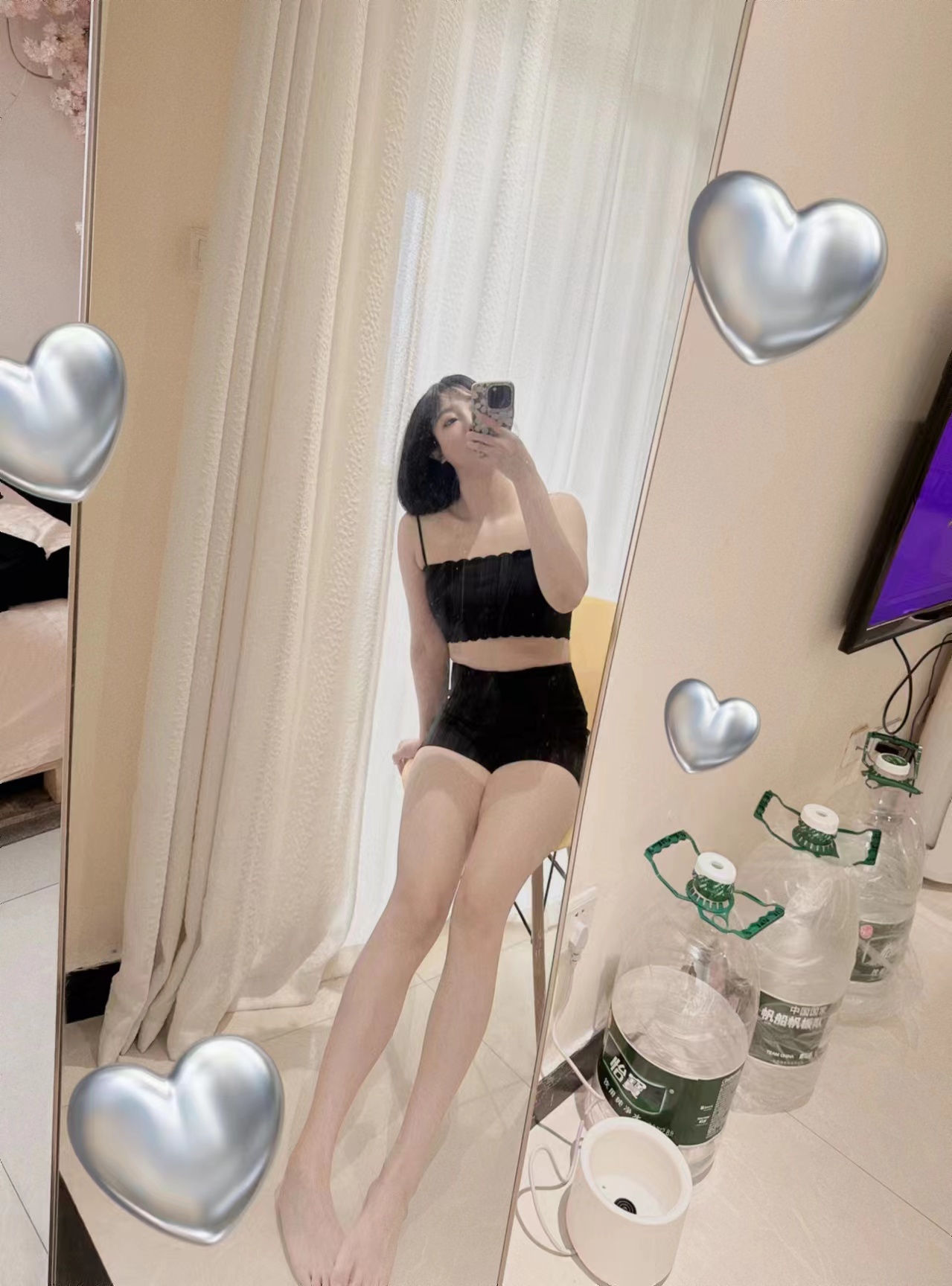 碑林区短发大长腿辣妹